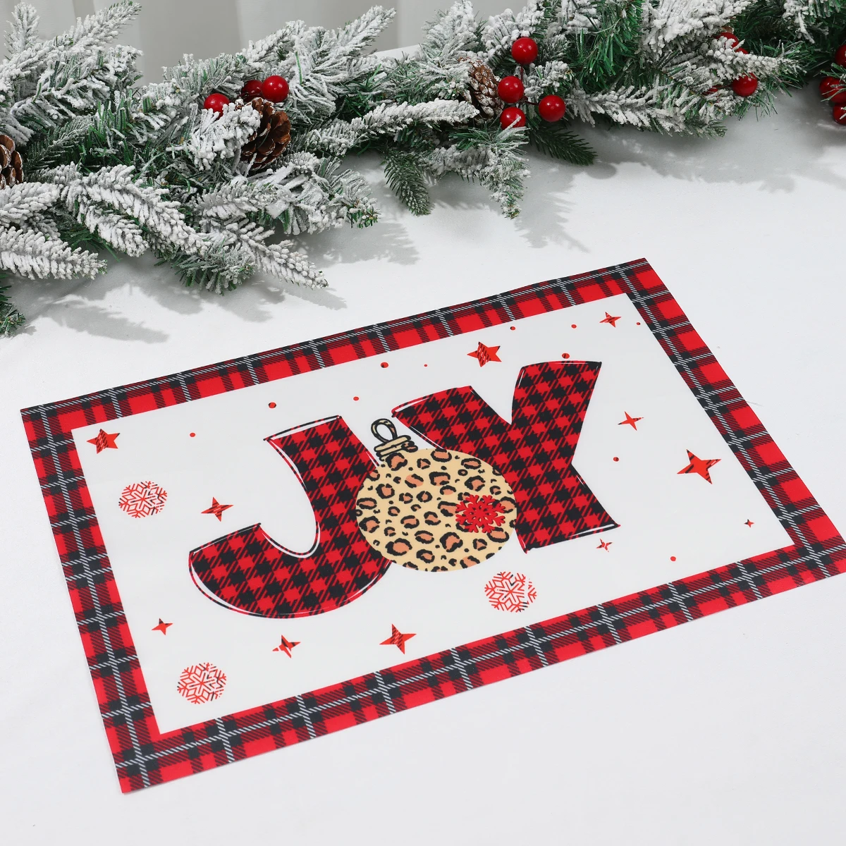 Festive Christmas Snowflake Placemat Set 4 Festive Christmas Snowflake Placemat Set - Image 4