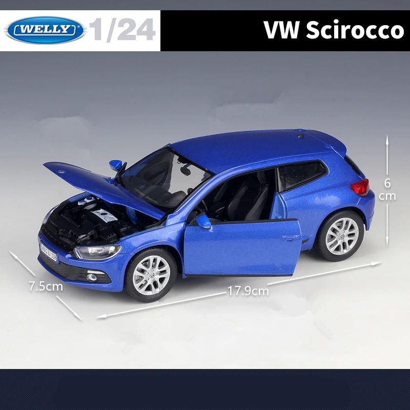 1:24 WELLY Volkswagen Scirocco Diecast Model 4 1:24 WELLY Volkswagen Scirocco Diecast Model - Image 4