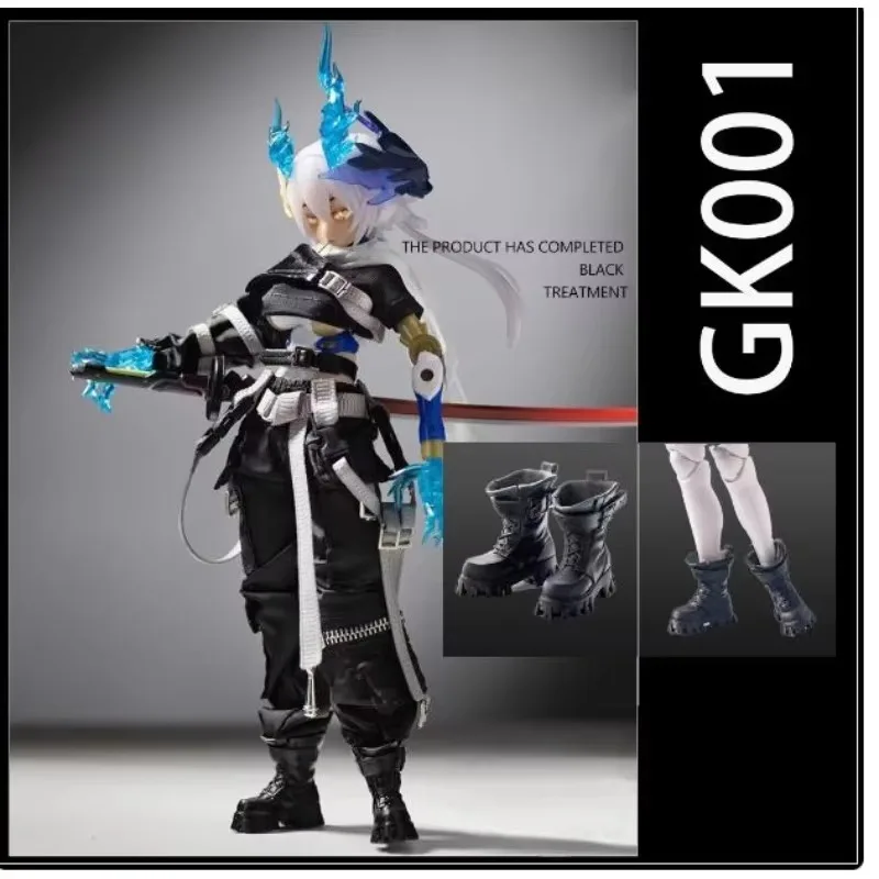 1/12 Scale Black Combat Boots for Figures 2 1/12 Scale Black Combat Boots for Figures - Image 2