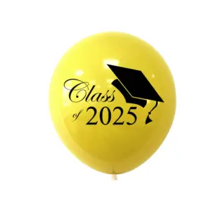 Graduation Balloons Set 10 Latex 12" Black, Gold, Yellow 17 Se1f53f39f35d4aebb5898fa4b3b491d13