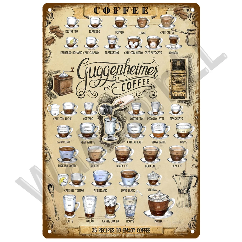 Coffee Themed Tin Sign Collection 20x30 cm 3 Coffee Themed Tin Sign Collection 20x30 cm - Image 3