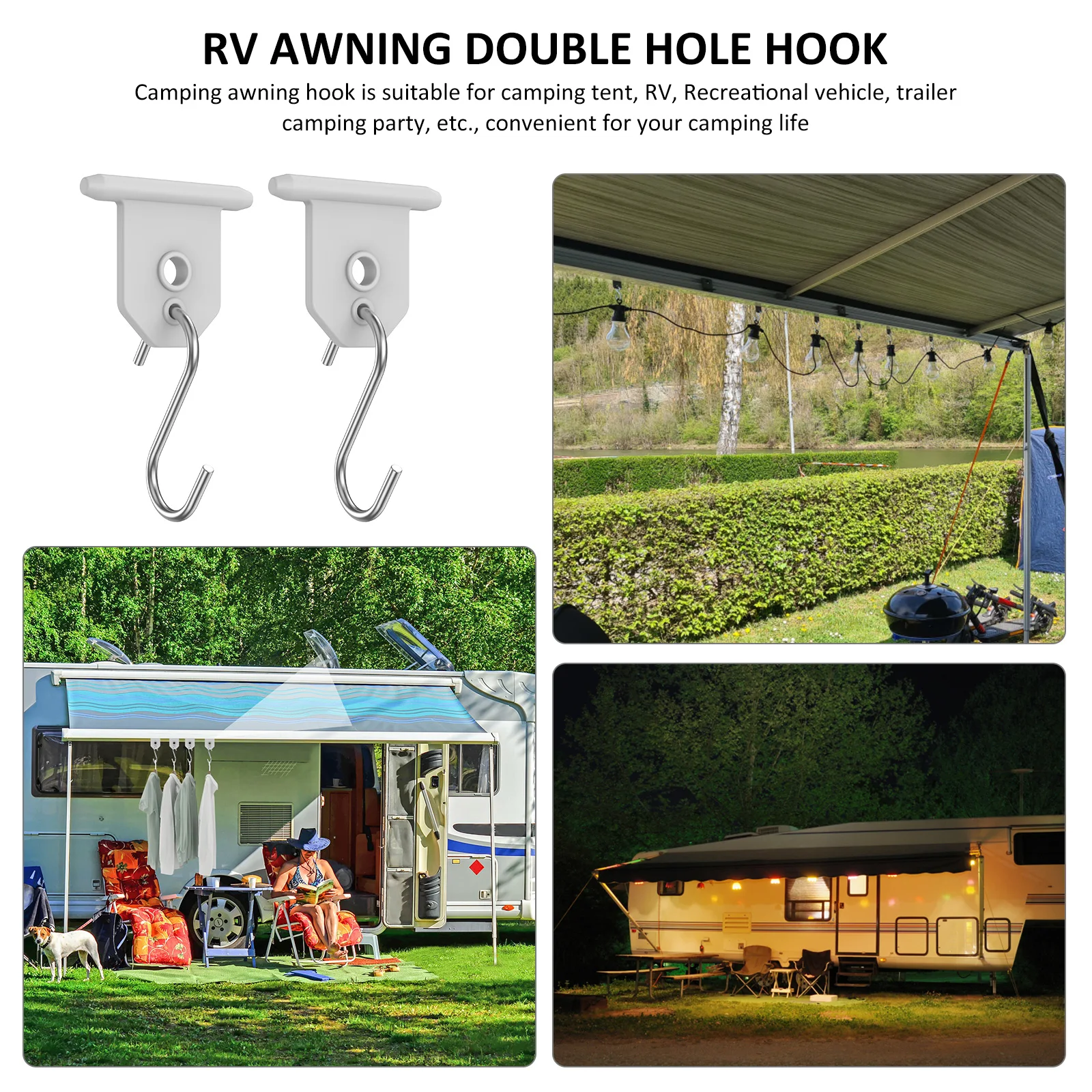 RV Awnings Hooks Set for Camping and Outdoors 3 RV Awnings Hooks Set for Camping and Outdoors - Image 3
