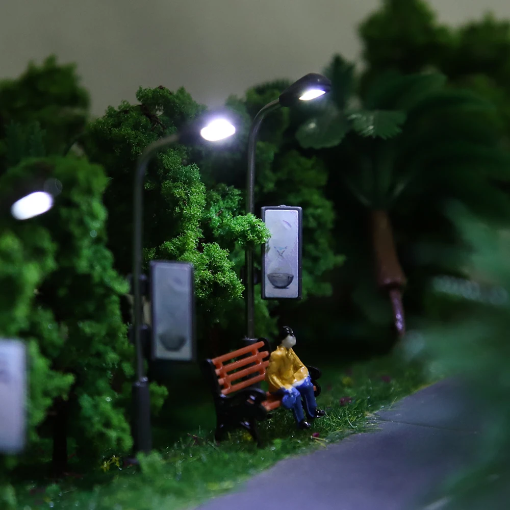 Miniature Vintage Street Lamps Set for Model Scenes 5 Miniature Vintage Street Lamps Set for Model Scenes - Image 5