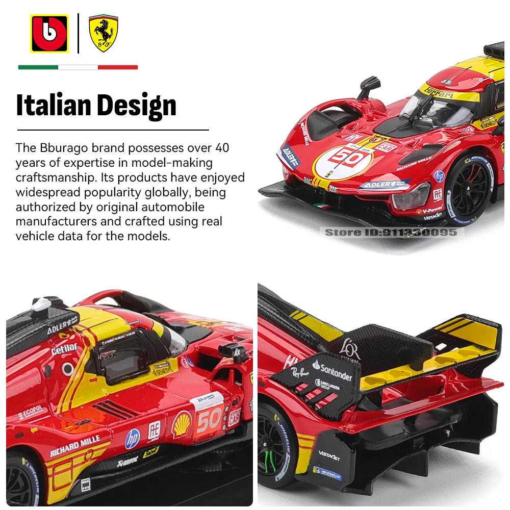 Ferrari 499P No.50 1:43 Scale Diecast Model 4 Ferrari 499P No.50 1:43 Scale Diecast Model - Image 4
