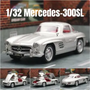 Mercedes-Benz 300SL 1:32 Diecast Model in White 19 Se4b97ed5acbb44819b886ecf0f24f7ffN