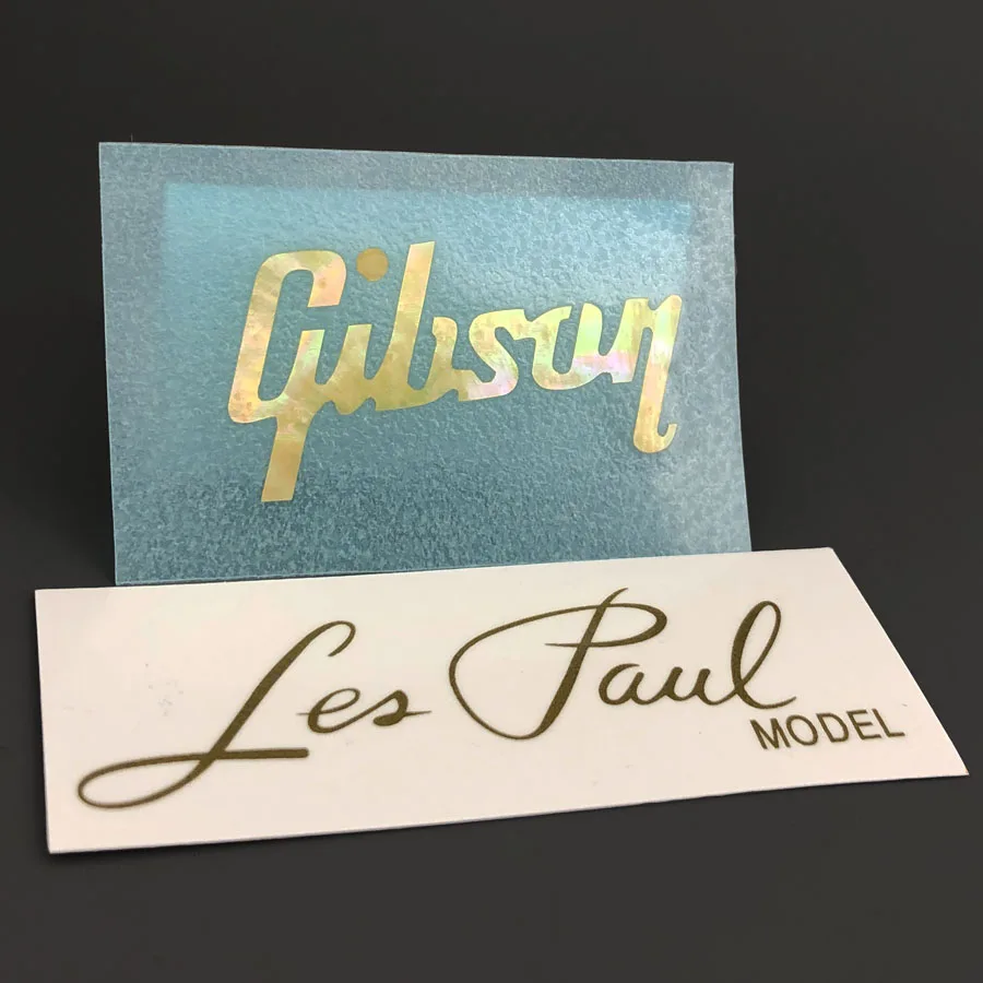 Gold Mother of Pearl Gibson Decal for Les Paul 1 Gold Mother of Pearl Gibson Decal for Les Paul