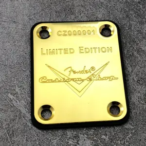 Limited Edition Black and Gold Fender Neck Plate 10 Se4dd64ecad35436c8eef927bfa4ec5dbe