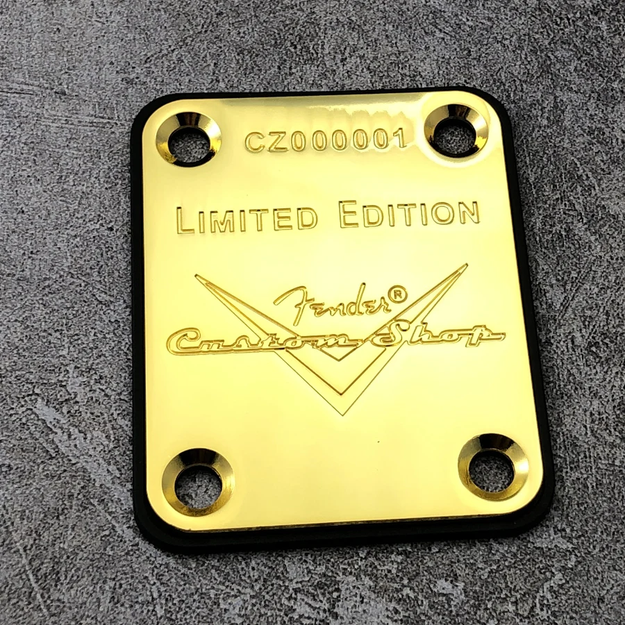 Limited Edition Black and Gold Fender Neck Plate 5 Limited Edition Black and Gold Fender Neck Plate - Image 5