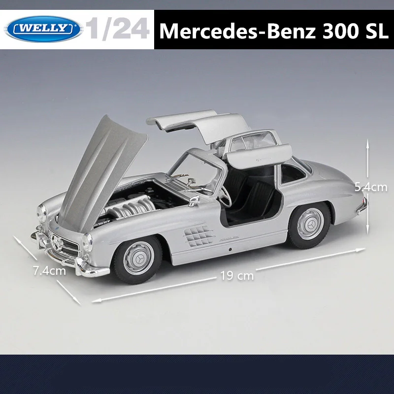 Mercedes Benz 300SL 1:24 Diecast Model by Welly 4 Mercedes Benz 300SL 1:24 Diecast Model by Welly - Image 4