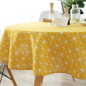 Vibrant Yellow Linen Round Tablecloth 120/150cm 11 Se5aa74421a8b41978b8ce19fb0cc55369