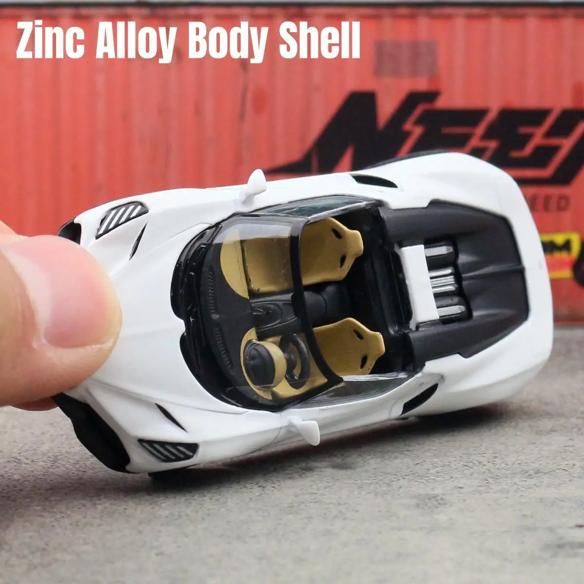 White Diecast Bugatti Mistral Convertible Model 3 White Diecast Bugatti Mistral Convertible Model - Image 3