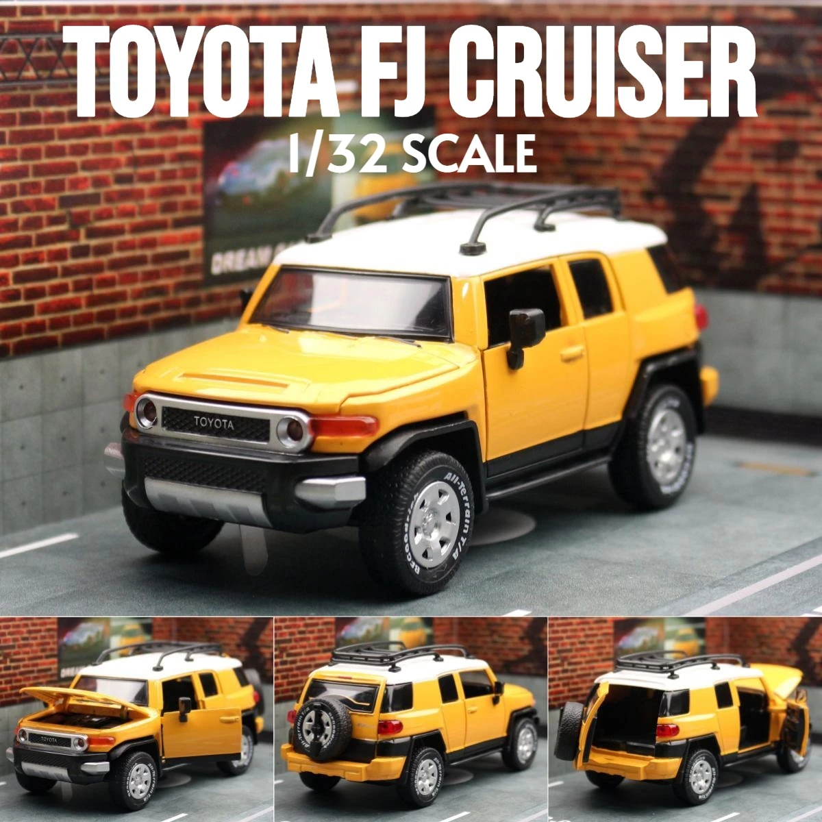 Vibrant Blue 1/32 Toyota FJ Cruiser Diecast Model 8 Vibrant Blue 1/32 Toyota FJ Cruiser Diecast Model - Image 8