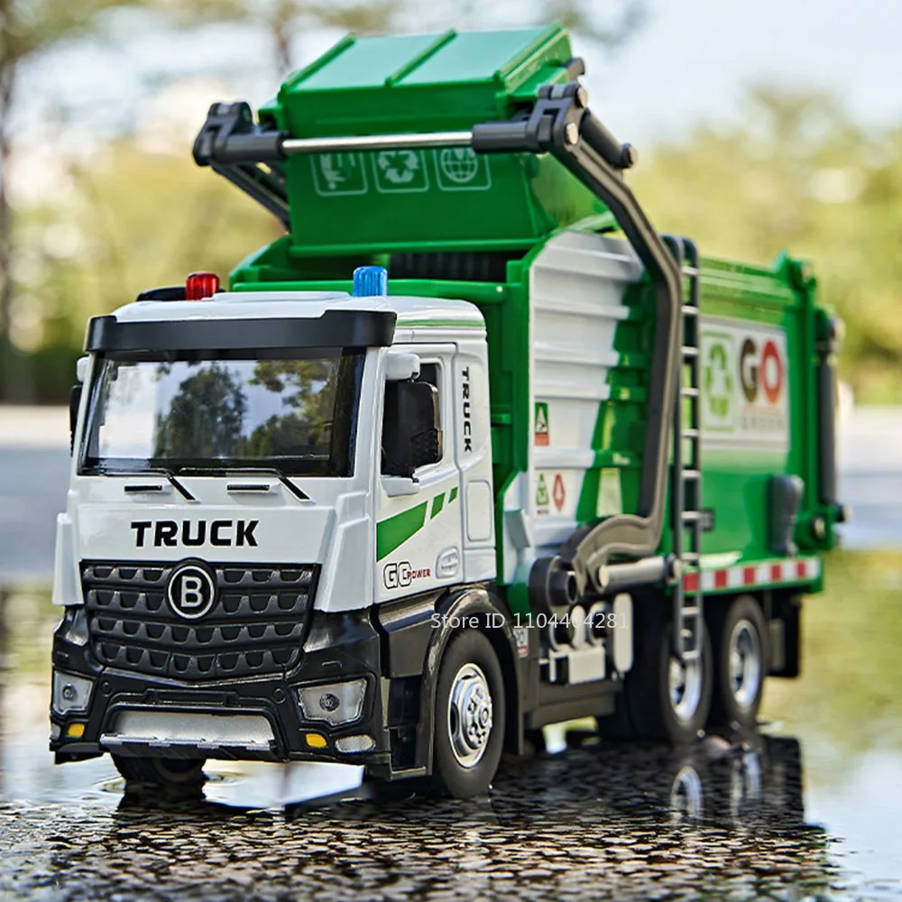 Blue Electric Garbage Truck Model 36cm 6 Blue Electric Garbage Truck Model 36cm - Image 6