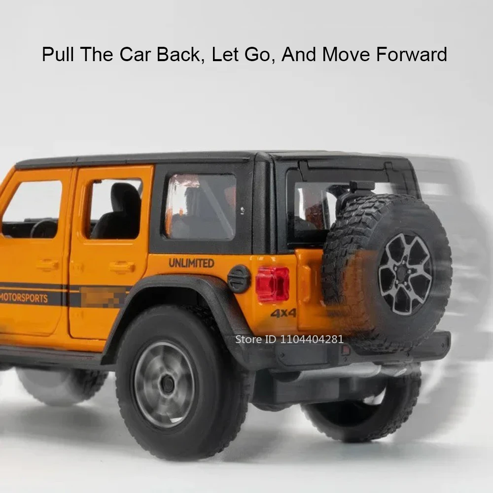 1:32 Diecast Jeep Wrangler Rubicon Model 5 1:32 Diecast Jeep Wrangler Rubicon Model - Image 5
