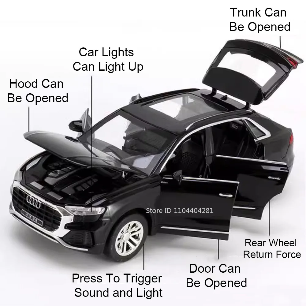 1:32 Scale Audi Q8 RS7 Diecast Model 2 1:32 Scale Audi Q8 RS7 Diecast Model - Image 2