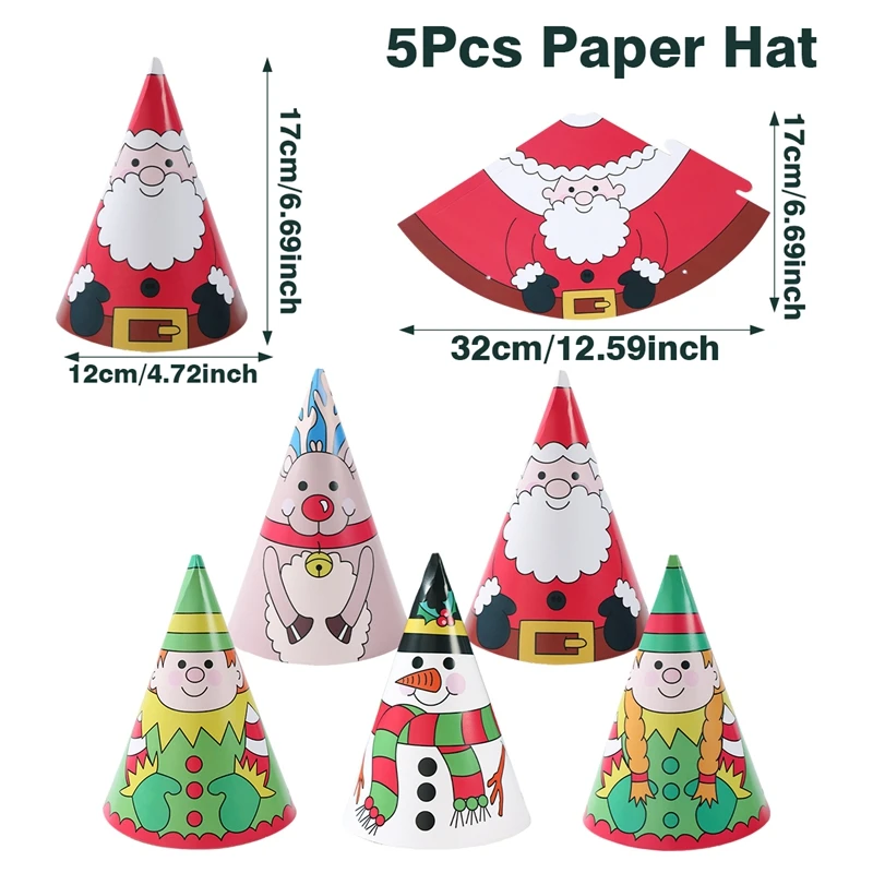 Festive Christmas Snowman Paper Hat in 2 Styles 7 Festive Christmas Snowman Paper Hat in 2 Styles - Image 7