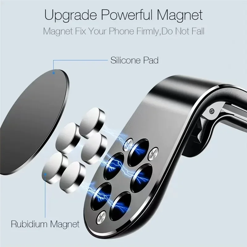 Magnetic Car Phone Holder for Air Vents 3 Magnetic Car Phone Holder for Air Vents - Image 3