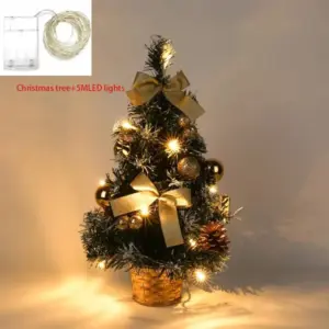Miniature Pre-lit Artificial Christmas Tree in Vibrant Colors 19 Se83dcb1947b8400385c18d144bdb21e09