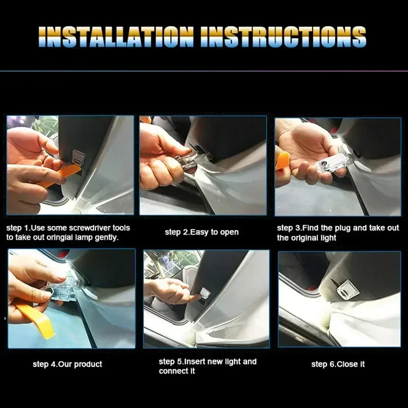 Car LED Logo Projector Lights for Doors 6 Car LED Logo Projector Lights for Doors - Image 6