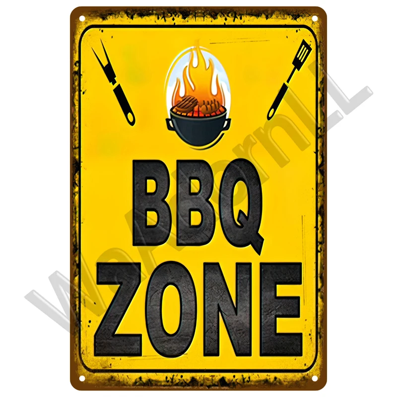 Retro BBQ Metal Sign for Outdoor Decor 32 Retro BBQ Metal Sign for Outdoor Decor - Image 32
