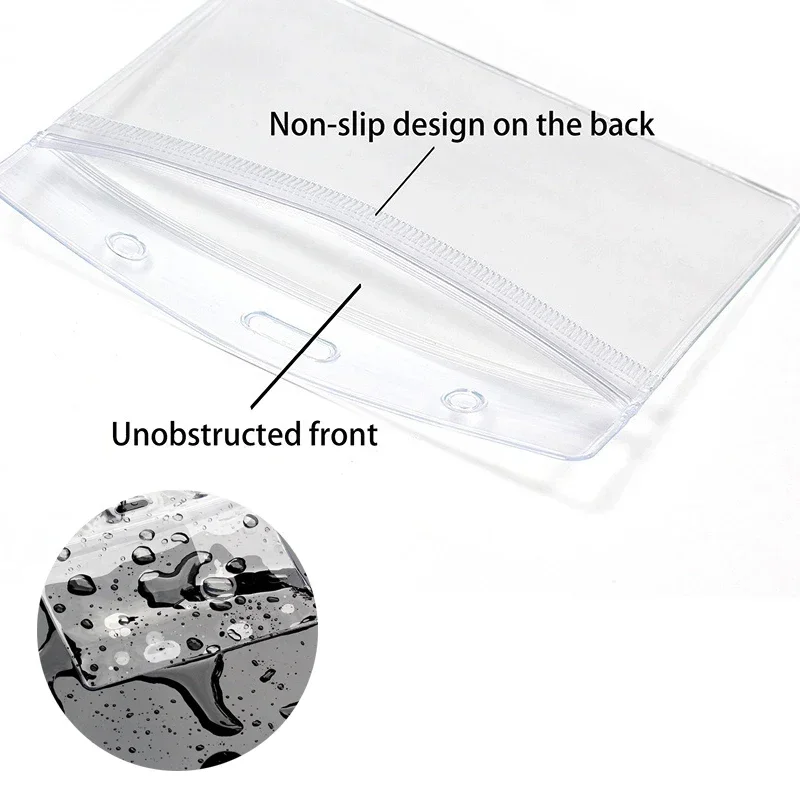 Black PVC ID Lanyards with Badge Holders Set 2 Black PVC ID Lanyards with Badge Holders Set - Image 2