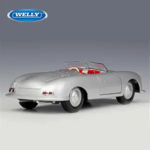 Silver Porsche 356 Roadster Diecast Model 1:24 Scale 11 Sea830b356a9e47e798ee1f3c2fc26f1fG