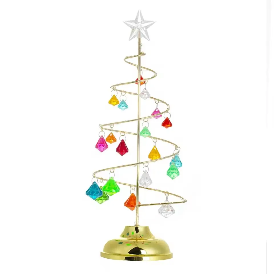 Electroplated Iron Christmas Tree with LED Crystals 7 Electroplated Iron Christmas Tree with LED Crystals - Image 7