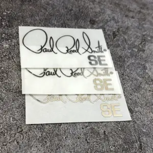 PRS SE Guitar Decals Set with Silver Finish