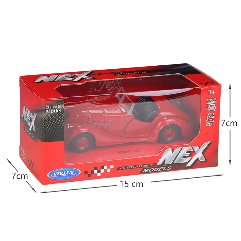 Vintage BMW 328 1:36 Diecast Model in Red 4 Vintage BMW 328 1:36 Diecast Model in Red - Image 4