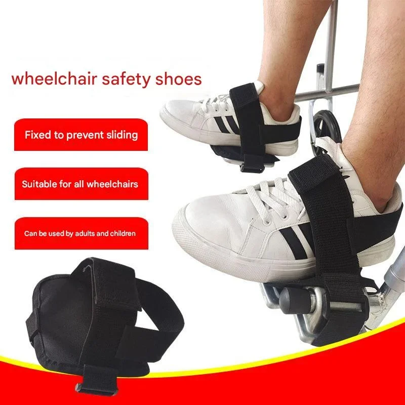 Black Wheelchair Foot Restraint Shoes for Stability 4 Black Wheelchair Foot Restraint Shoes for Stability - Image 4