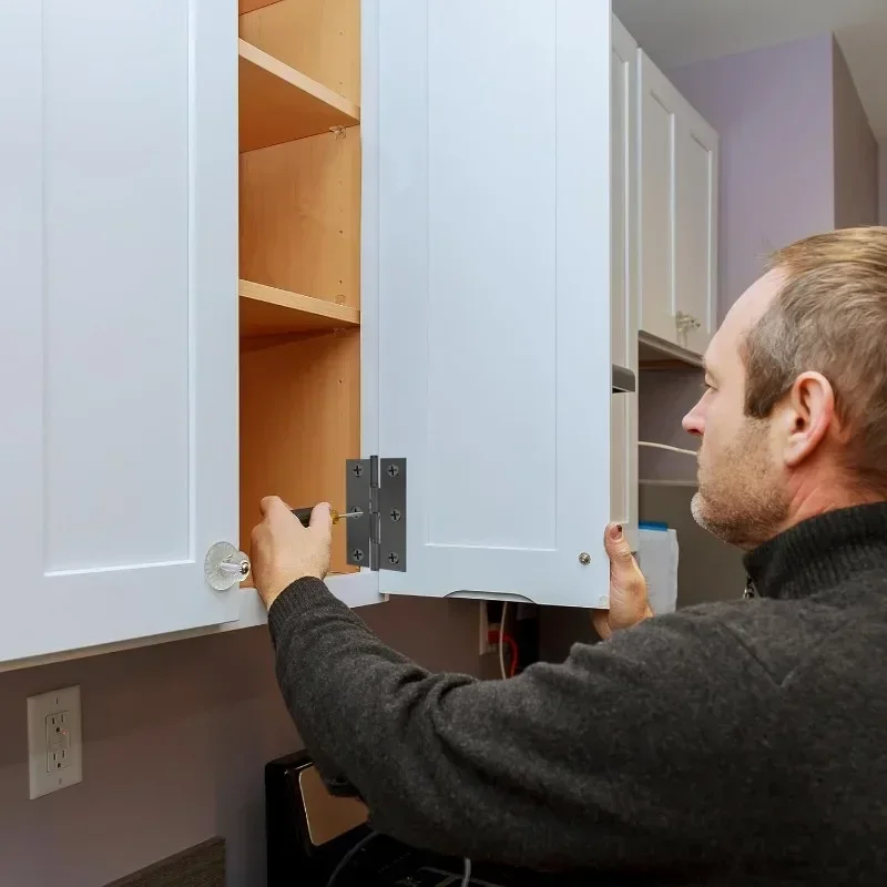 Black Stainless Steel Door Hinges Set 5 Black Stainless Steel Door Hinges Set - Image 5