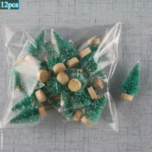 Colorful Miniature Christmas Tree Set with Glitter 26 Secd518cdc5a341328ca198f182fc1e7c0