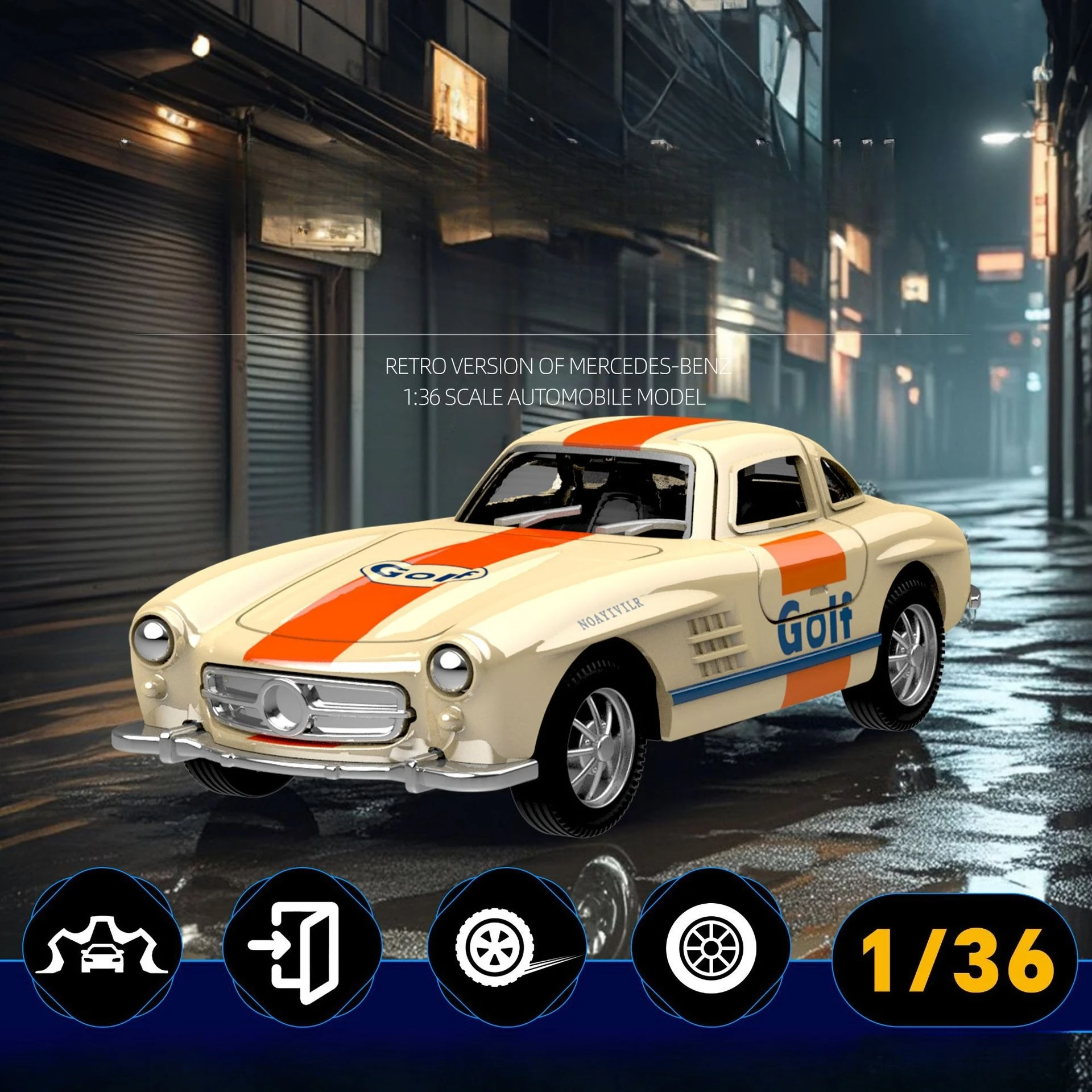 Vintage Mercedes-Benz 300SL Diecast Model 2 Vintage Mercedes-Benz 300SL Diecast Model - Image 2