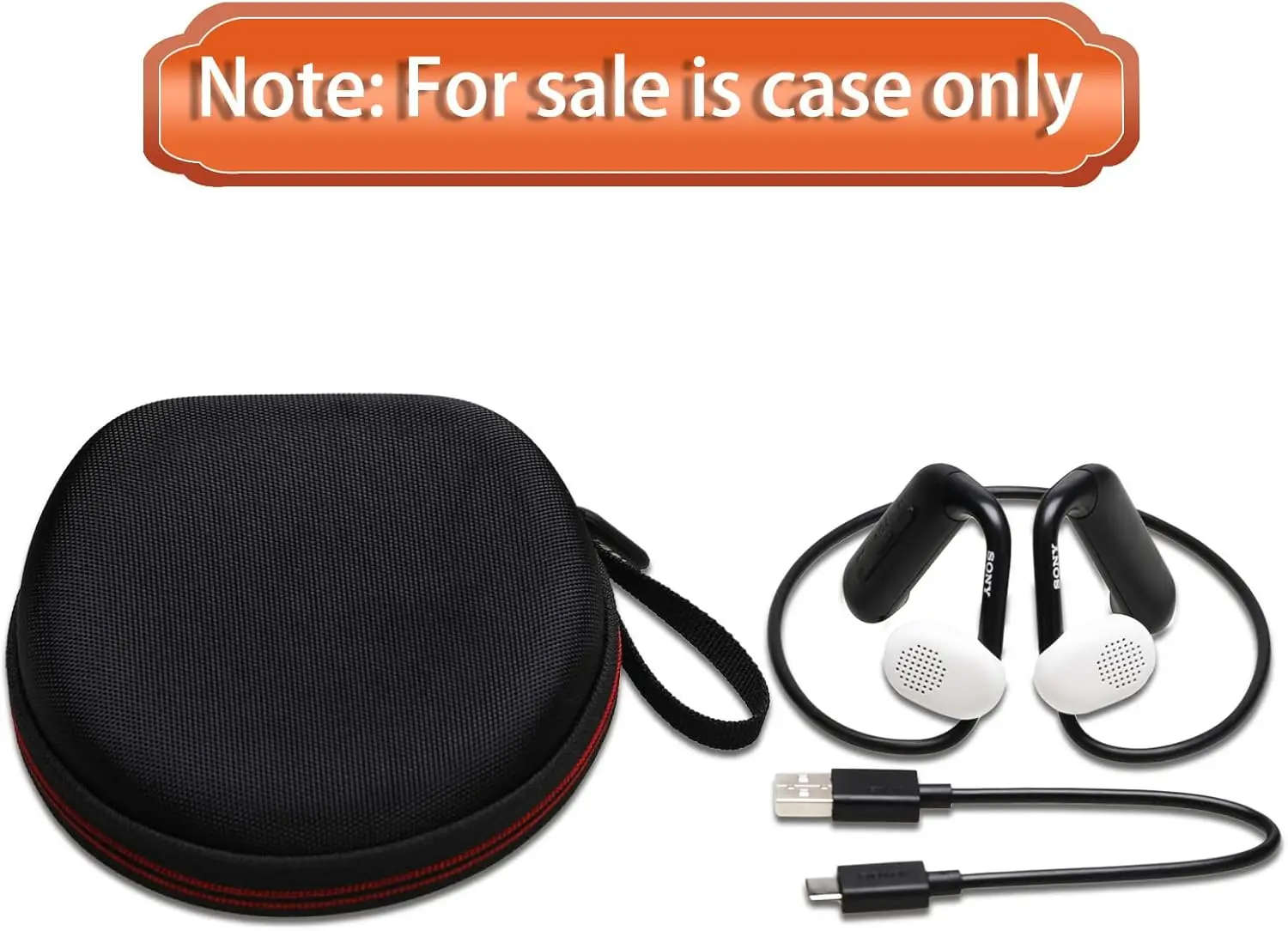 Light Grey Case for SHOKZ Headphones 2 Light Grey Case for SHOKZ Headphones - Image 2