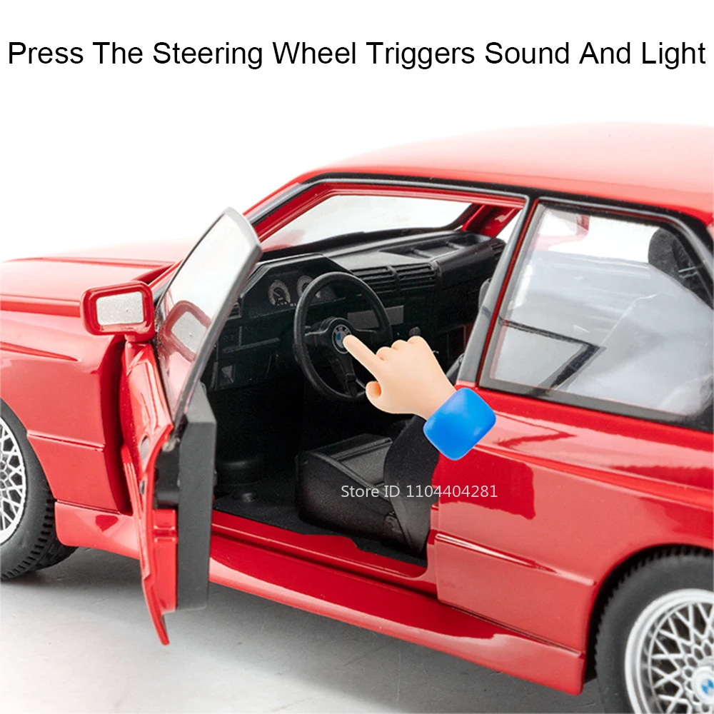 Red BMW E30 M3 Diecast Model 1:24 Scale 5 Red BMW E30 M3 Diecast Model 1:24 Scale - Image 5
