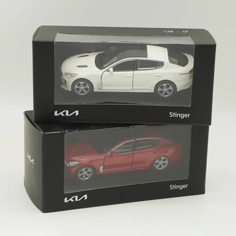 White and Red Kia Stinger Diecast Model 1/38 1 White and Red Kia Stinger Diecast Model 1/38