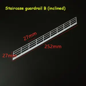 Realistic Model Guardrail Set for Dioramas 12 Sef58de2c8ddb44f6bffc7a77003aa181x