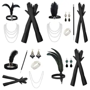 1920s Flapper Accessories Set for Adults 15 Sef8acd3f14c246b5805b6f73bd684e8eF