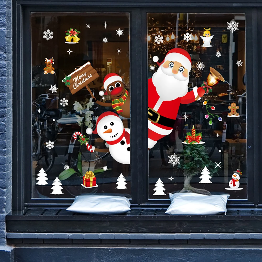 Festive Christmas Window Stickers Set with 4 Styles 8 Festive Christmas Window Stickers Set with 4 Styles - Image 8