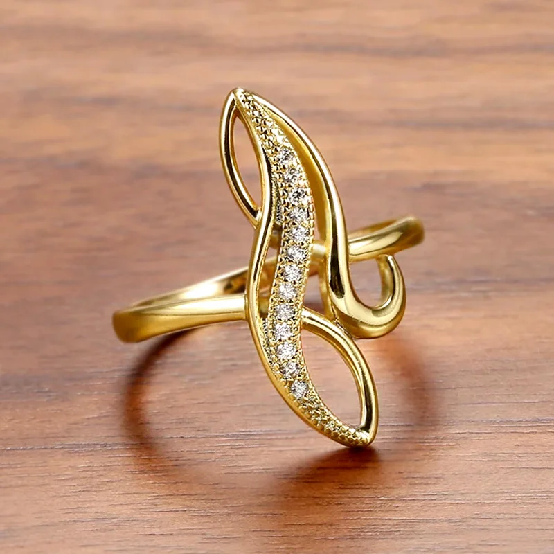 Marquise Gold Plated Ring with Cubic Zirconia 8 Marquise Gold Plated Ring with Cubic Zirconia - Image 8