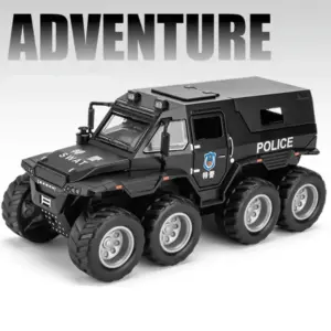 High-Detail Black Police Off-Road Vehicle Model 16 Sf2187b1a50974b6c8bfab3e0eff36c0am