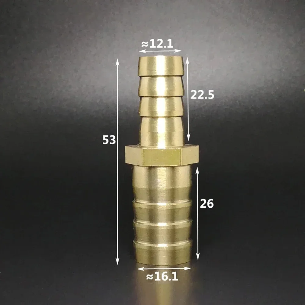 Brass Hose Barb Connector 2.5-32mm 5 Brass Hose Barb Connector 2.5-32mm - Image 5