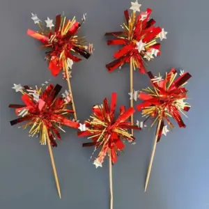 Gold Firework Cupcake Toppers Set of 5 10 Sf2858283ba7f434d822383a9a2affd46K