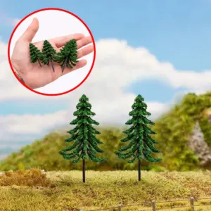 Handcrafted Miniature Pine Tree Set for Dioramas 14 Sf298d3ca892d48ae90566f093329e593y