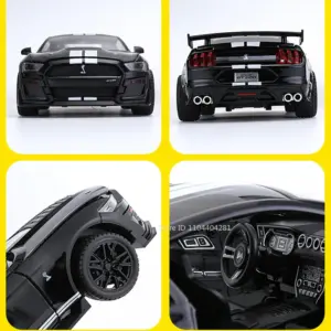 1:18 Shelby GT500 Diecast Model Black with Stripes 15 Sf3c1505d202a4f44a7a39158b1a71ea0f