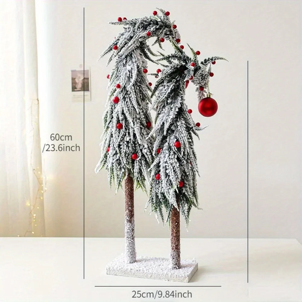 Mini Flocked Cedar Tree for Holiday Decor 8 Mini Flocked Cedar Tree for Holiday Decor - Image 8