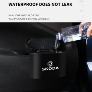 Skoda Black Car Trash Can with Flip Lid 11 Sf4042afa4c704f23bda132b0cb28efcbR