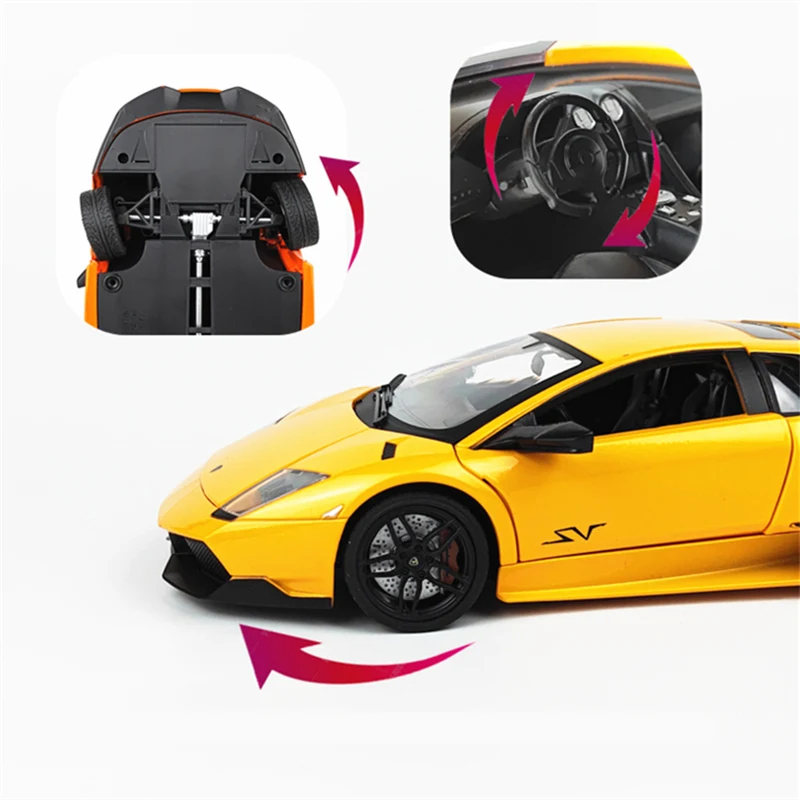 Vibrant Yellow Murcielago 1:18 Diecast Model 3 Vibrant Yellow Murcielago 1:18 Diecast Model - Image 3