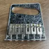 Vintage Ornate Alloy Guitar Bridge with Silver Saddles
