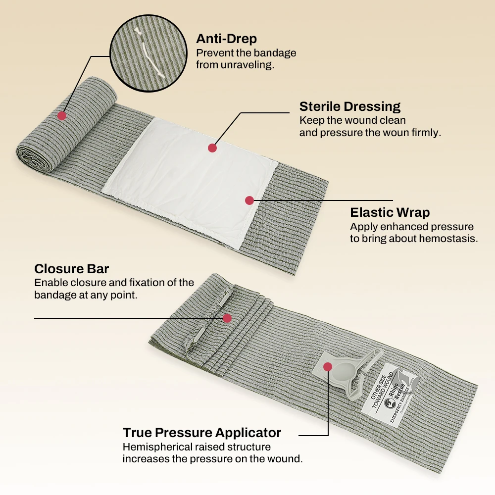 6-Inch Pressure Emergency Hemorrhage Bandage 3 6-Inch Pressure Emergency Hemorrhage Bandage - Image 3